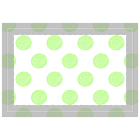 Polka Dot Polyester Quilted Placemat- Polka Dot Lime