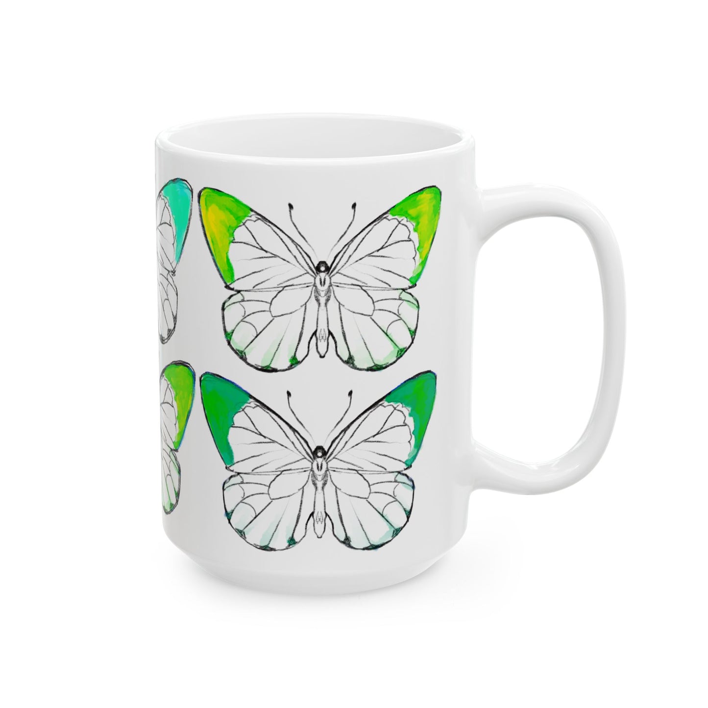 Chroma Ceramic Mug, (11oz, 15oz) Green