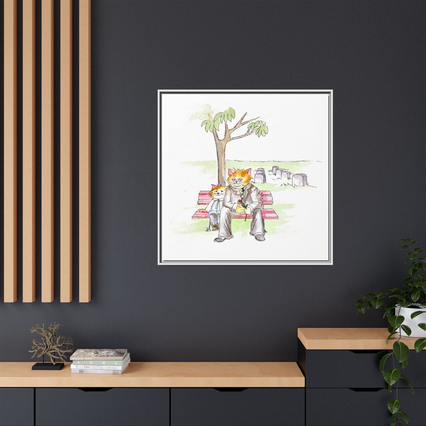Kitty Fun Matte Canvas Framed