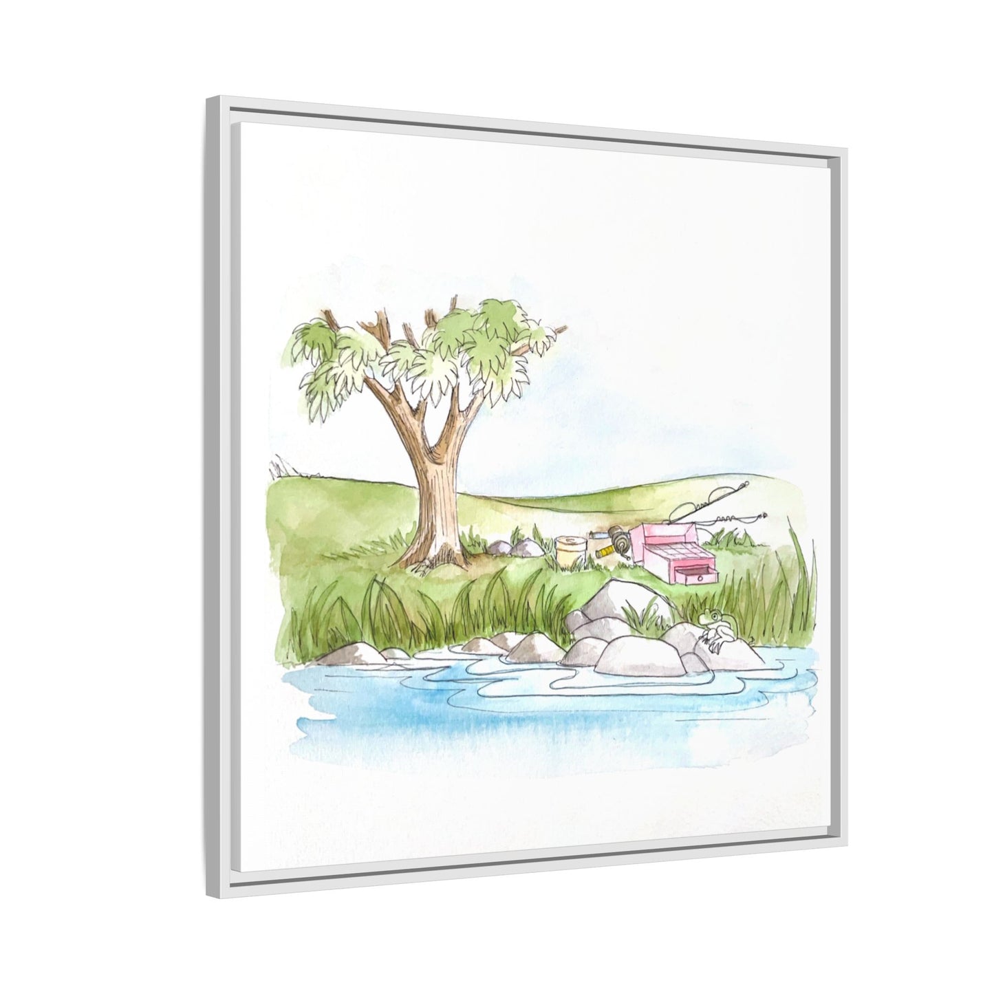 Kitty Fun Matte Canvas Framed