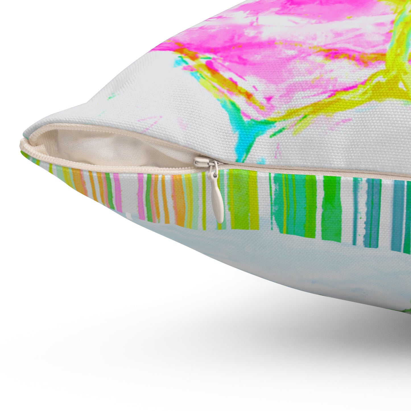 Flower Fun Pansy Spun Polyester Square Pillow