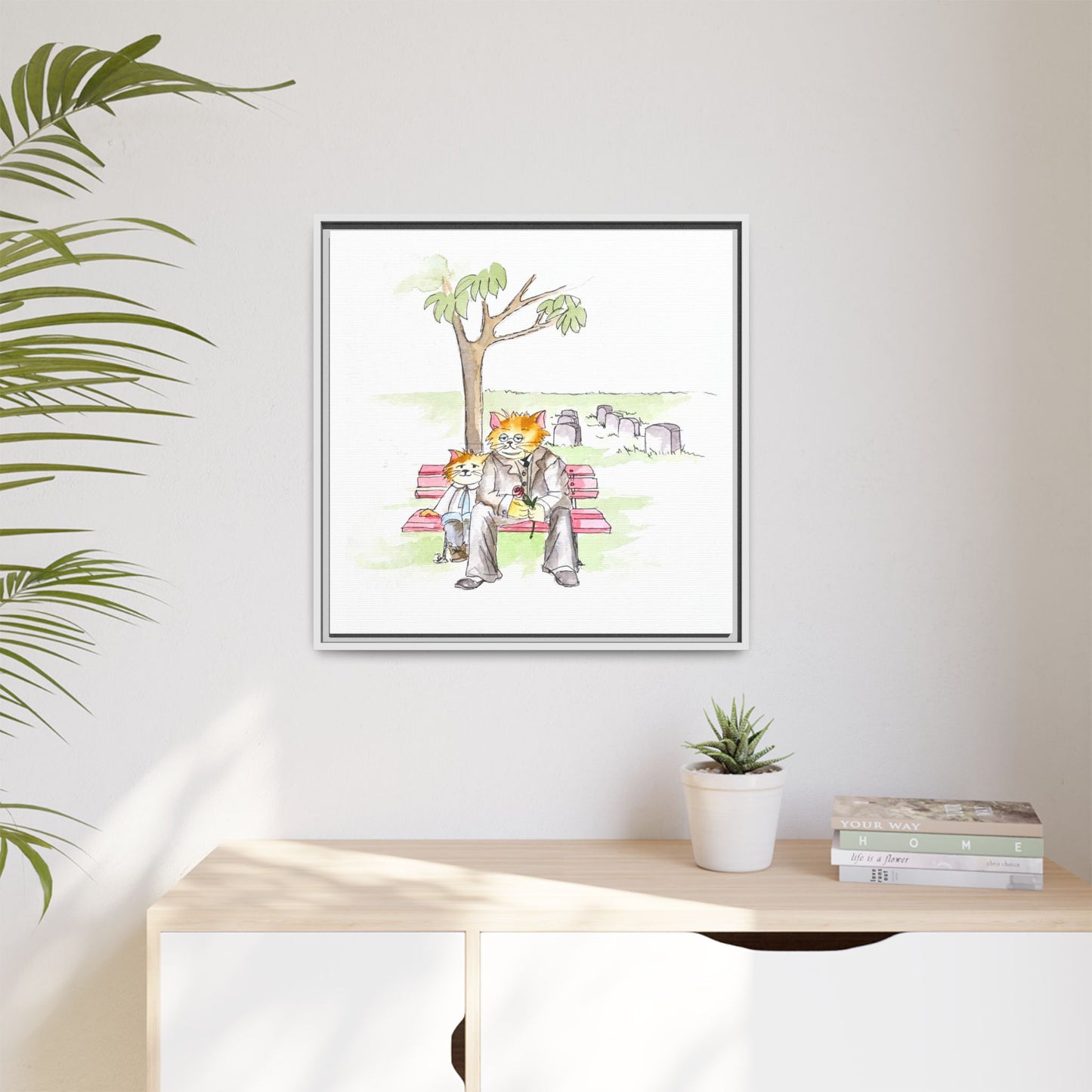 Kitty Fun Matte Canvas Framed