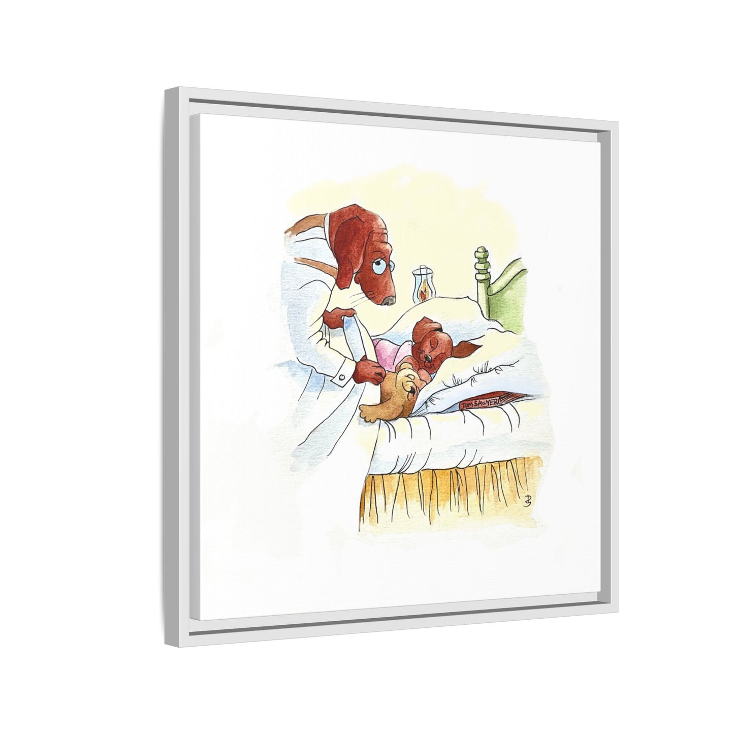Dogi Fun Matte Canvas Framed