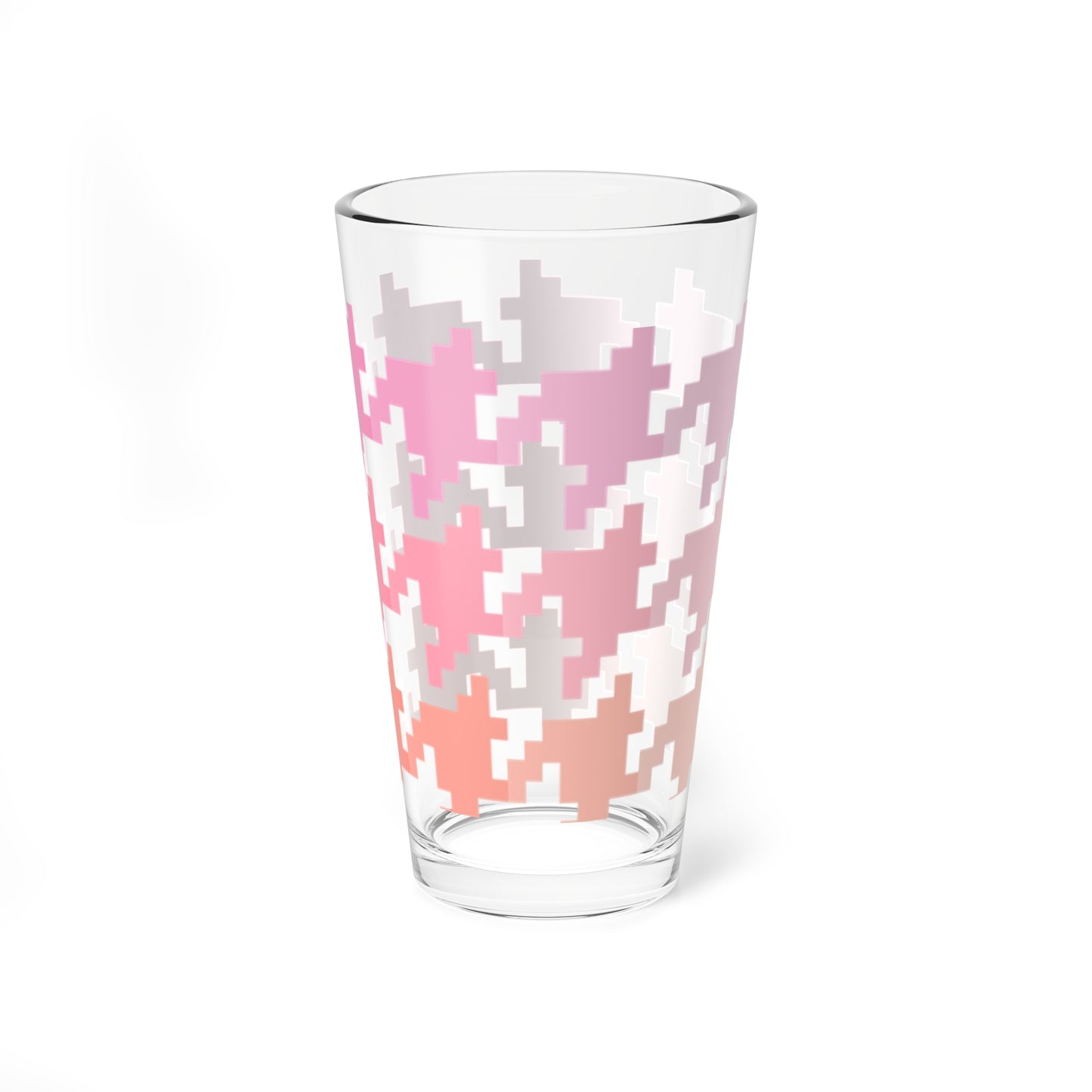 Mixing Glass, 16oz Houndstooth Fun
