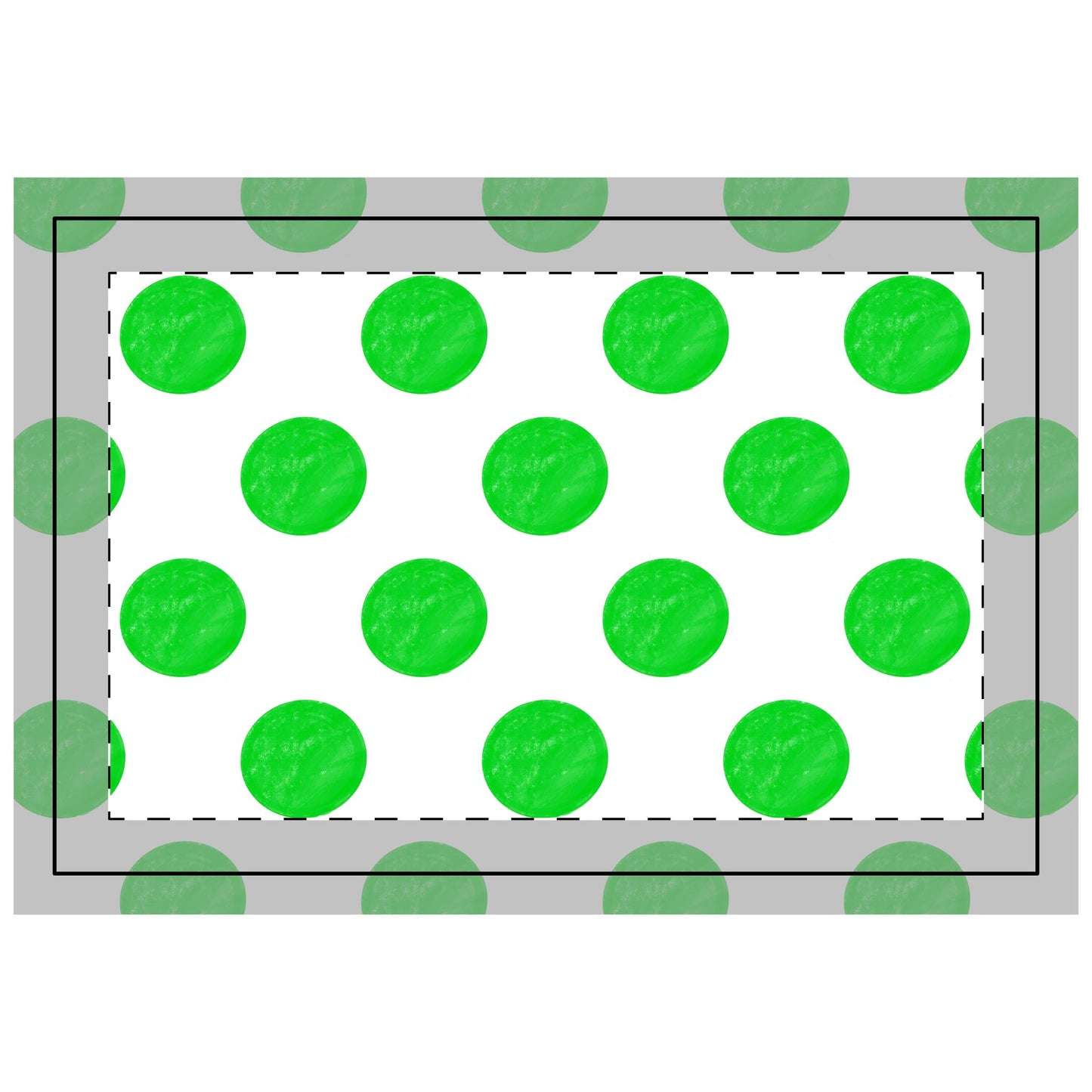 Polka Dot Polyester Quilted Placemat- Polka Dot Grass Green