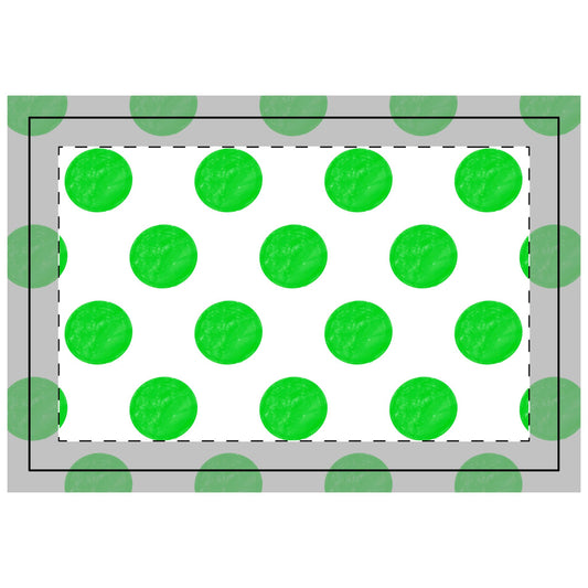Polka Dot Polyester Quilted Placemat- Polka Dot Grass Green