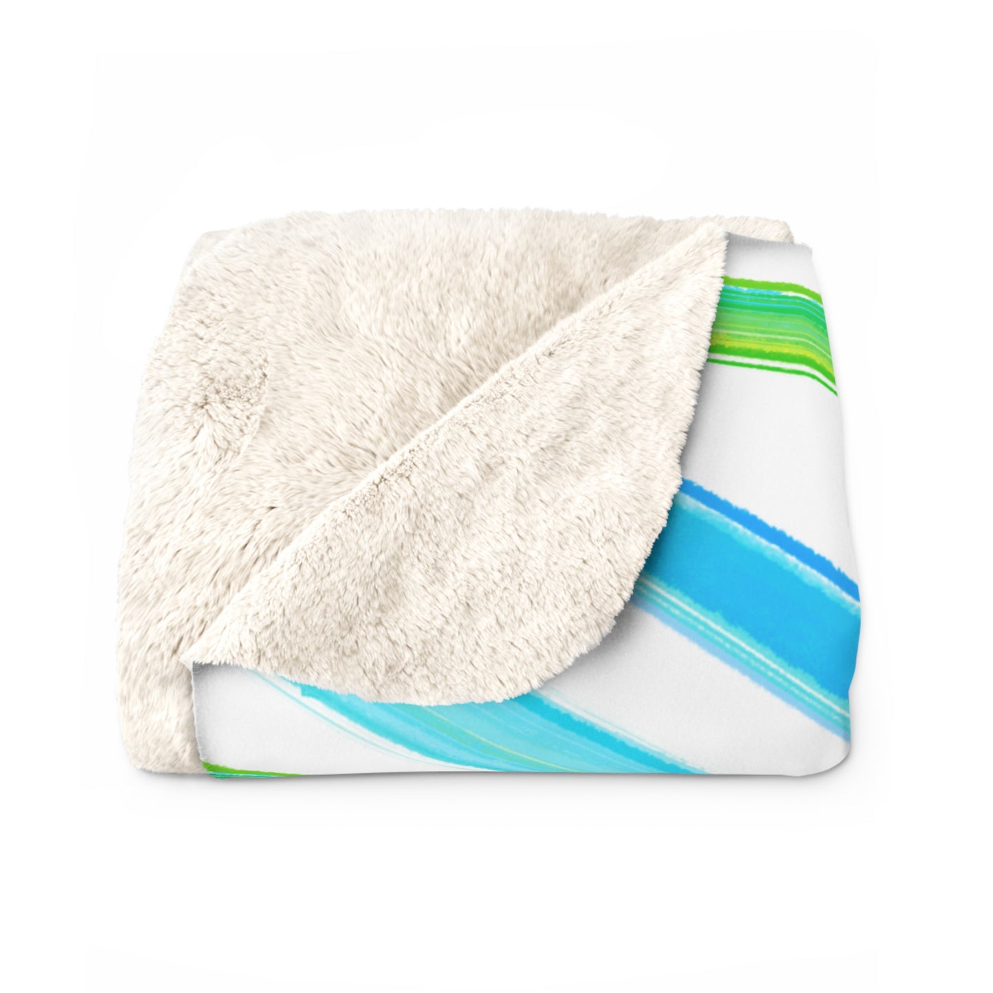 Sherpa Fleece Blanket Rainbow Twirl