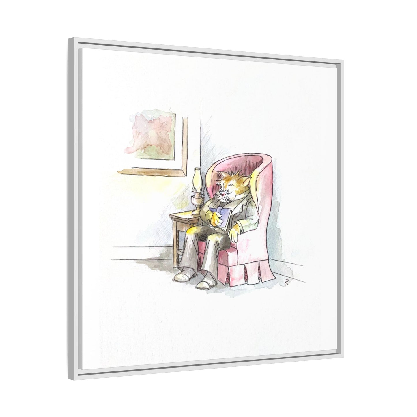 Kitty Fun Matte Canvas Framed