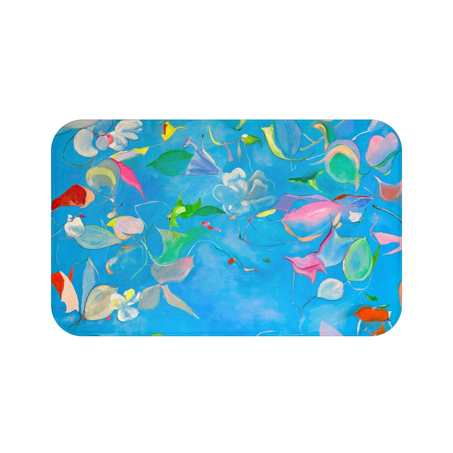 Bath Mats Abstract Dance Leaves