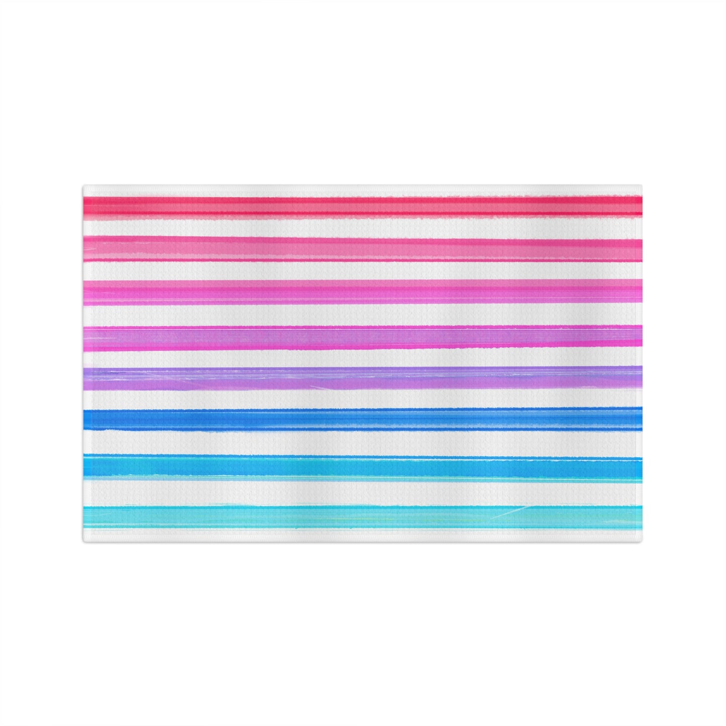 Watercolor Stripes Microfiber Tea Towel