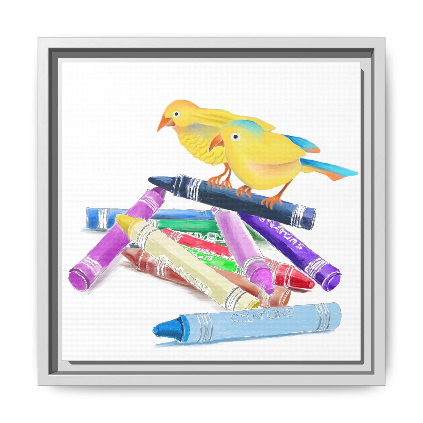 Jolly Birds Matte Canvas Framed