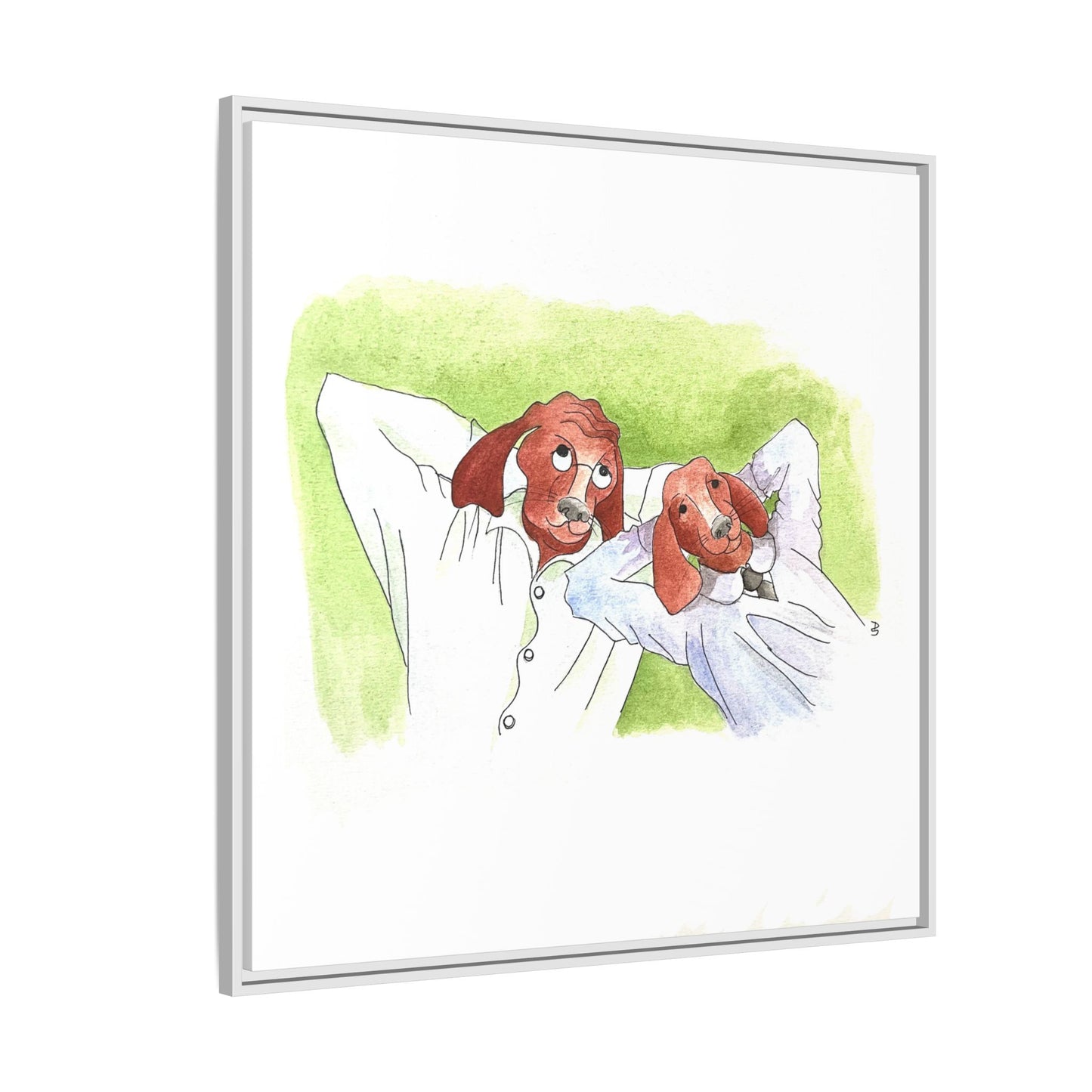 Dogi Fun Matte Canvas Framed