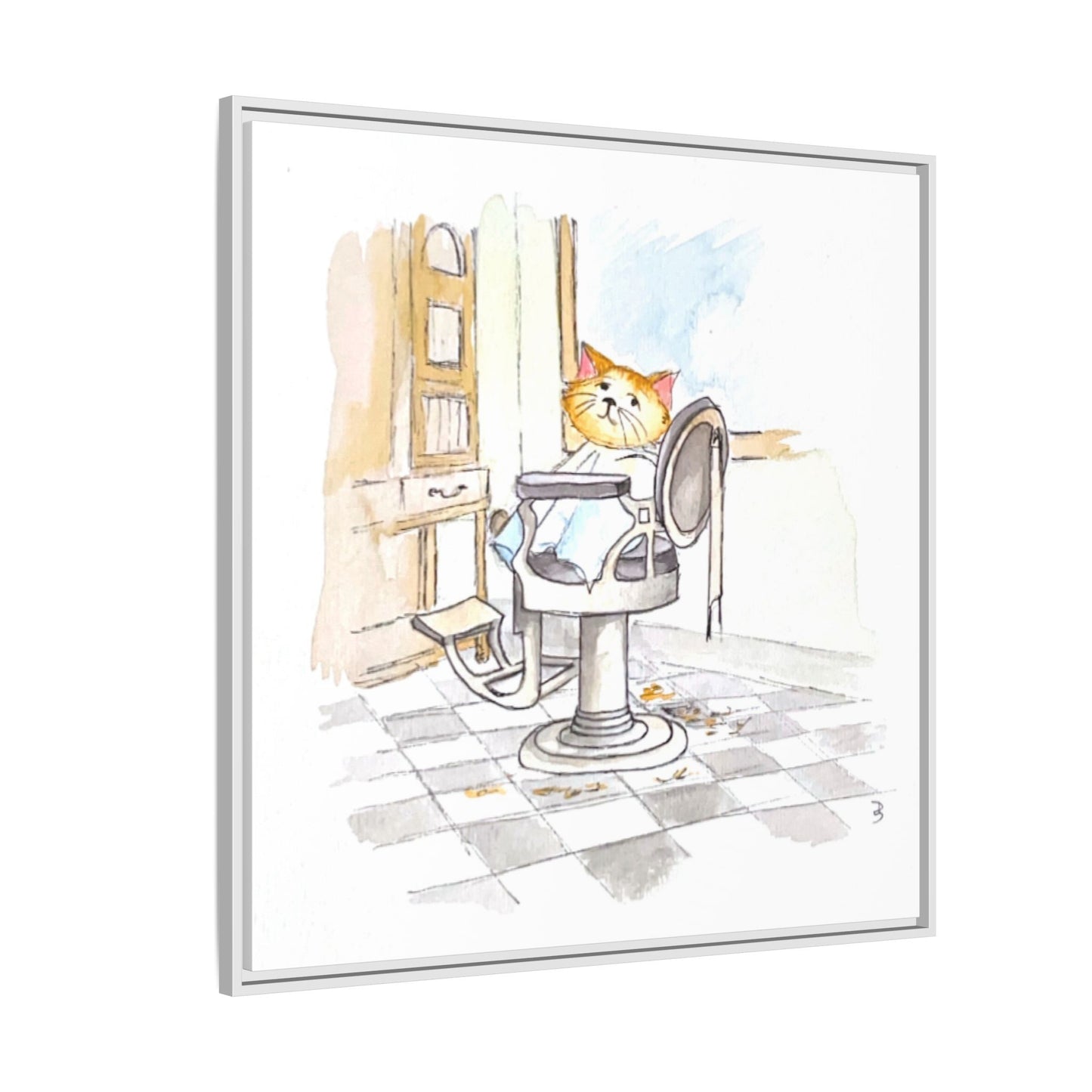 Kitty Fun Matte Canvas Framed