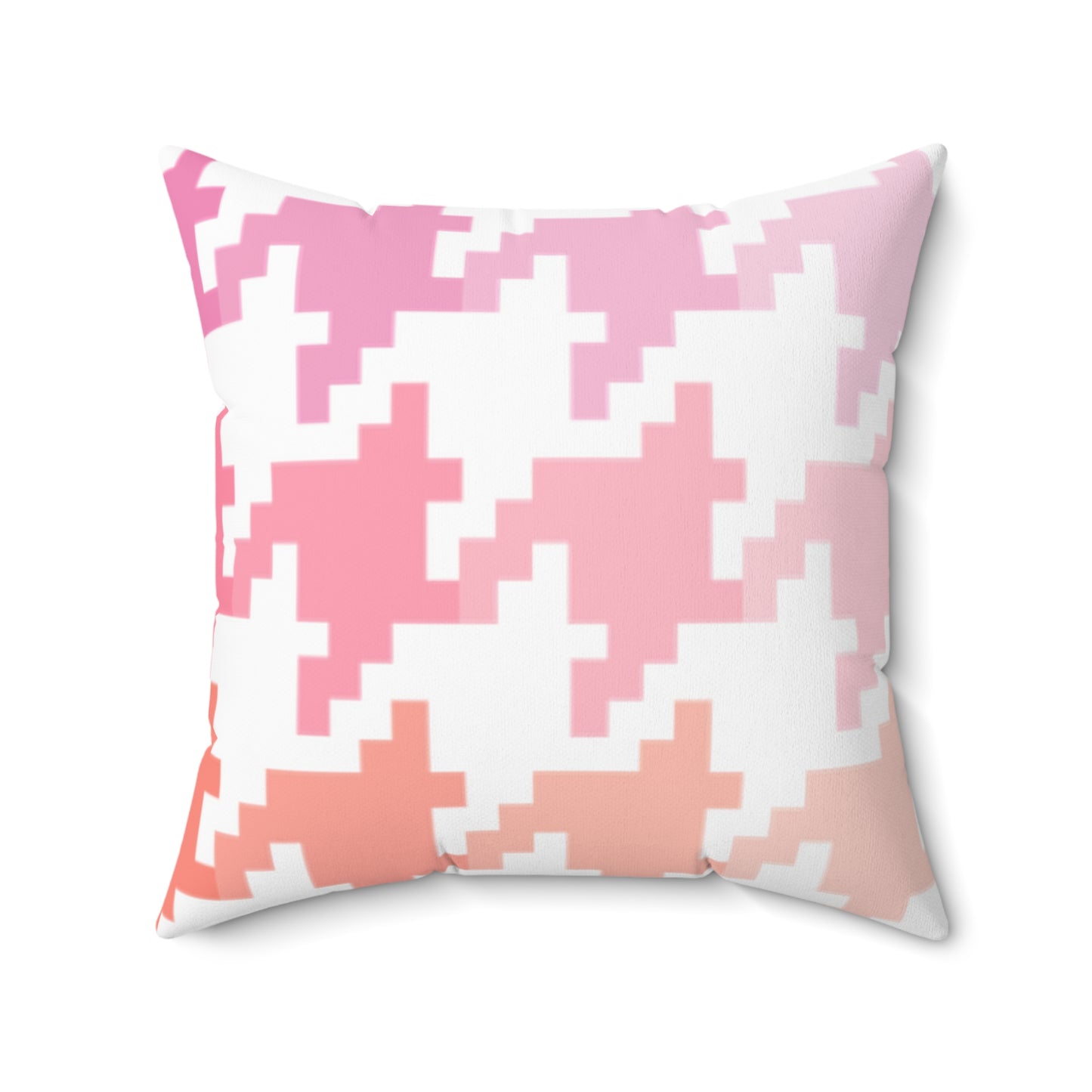 Hounds Tooth Fun Pillow Pink