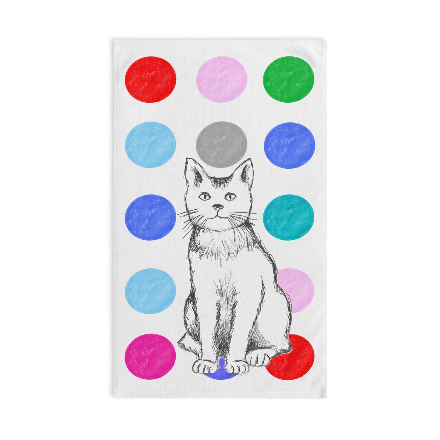 Kitty Fun Hand Towel Multi-Color
