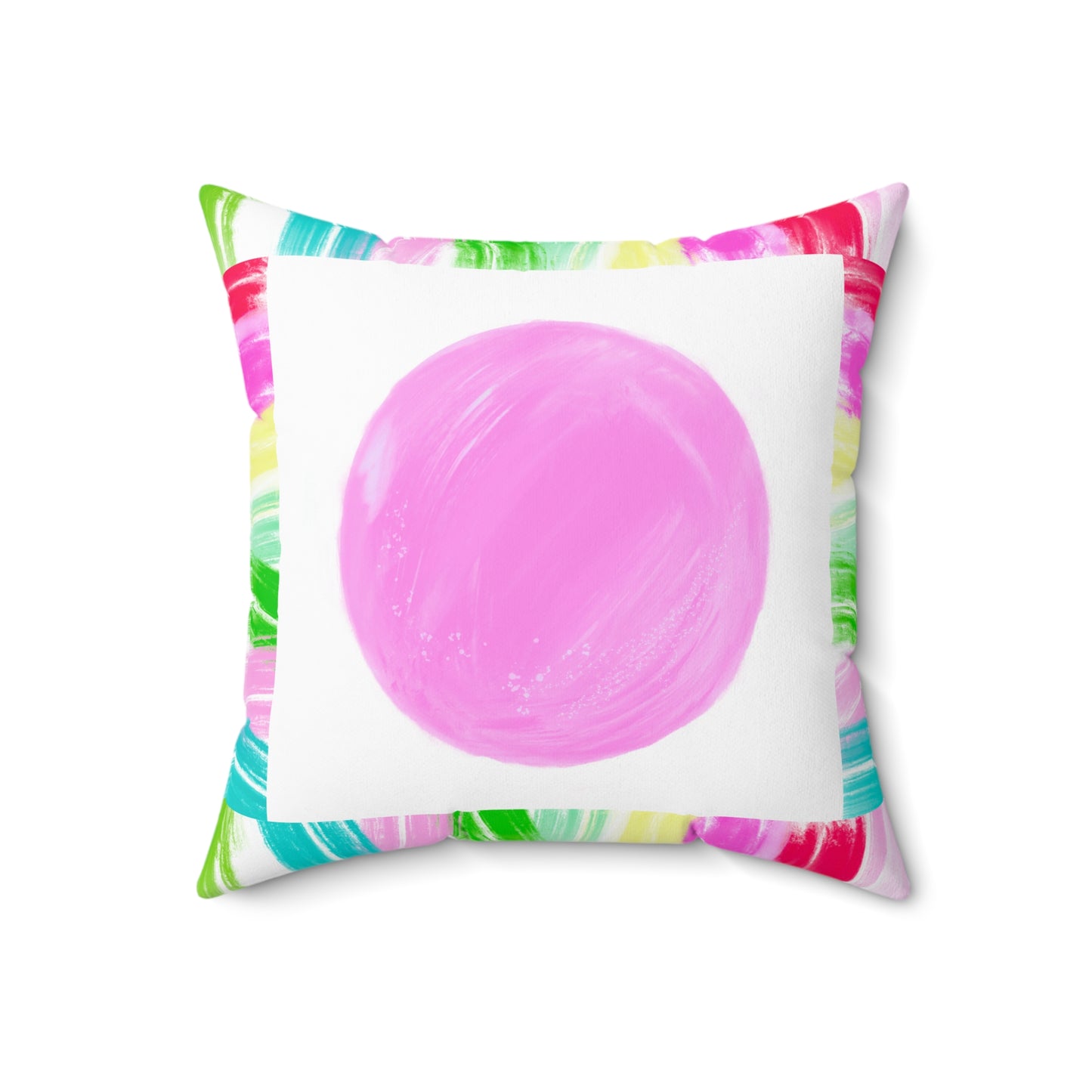 Mega Dot Polyester Square Pillow Birds