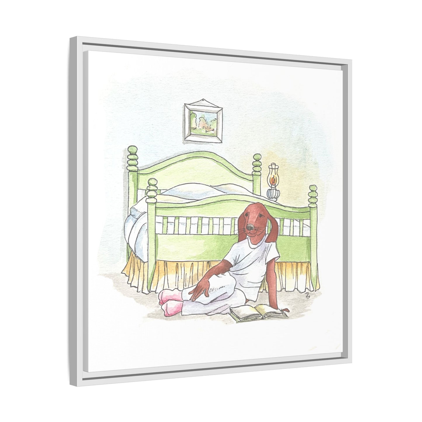 Dogi Fun Matte Canvas Framed