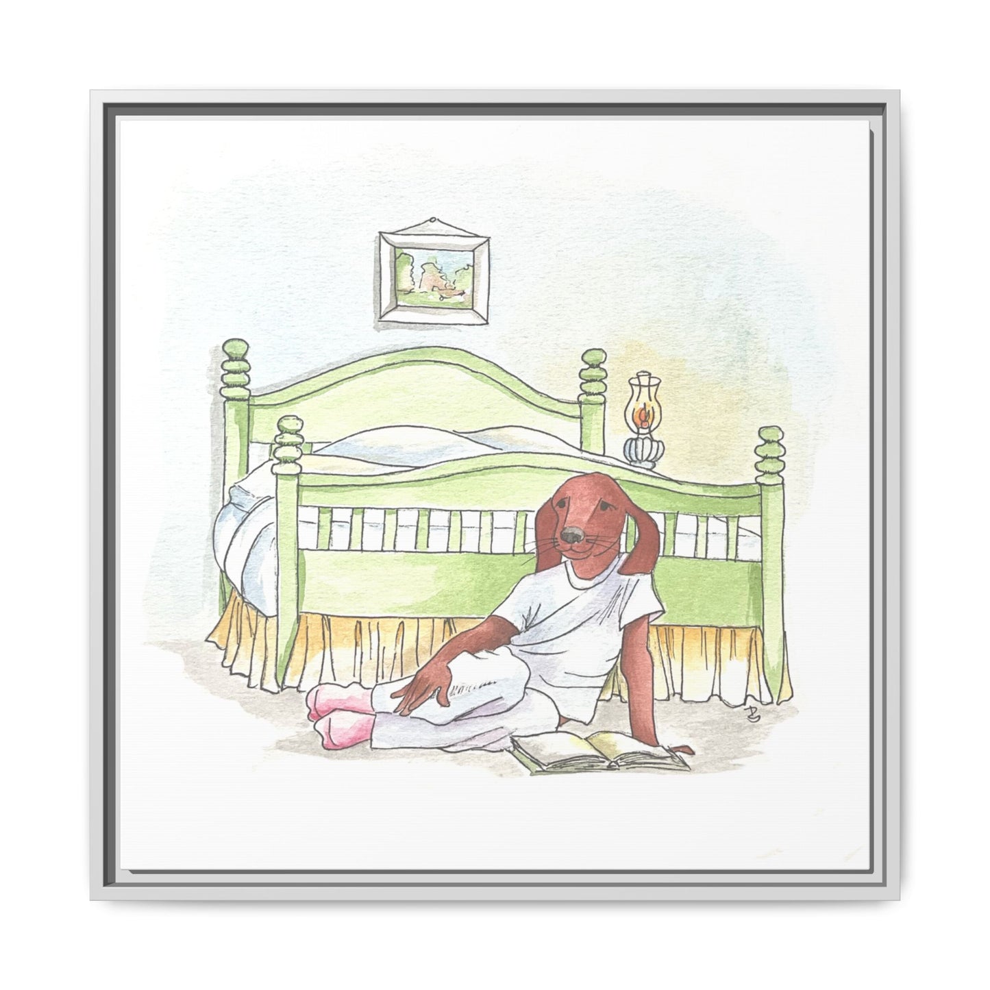Dogi Fun Matte Canvas Framed