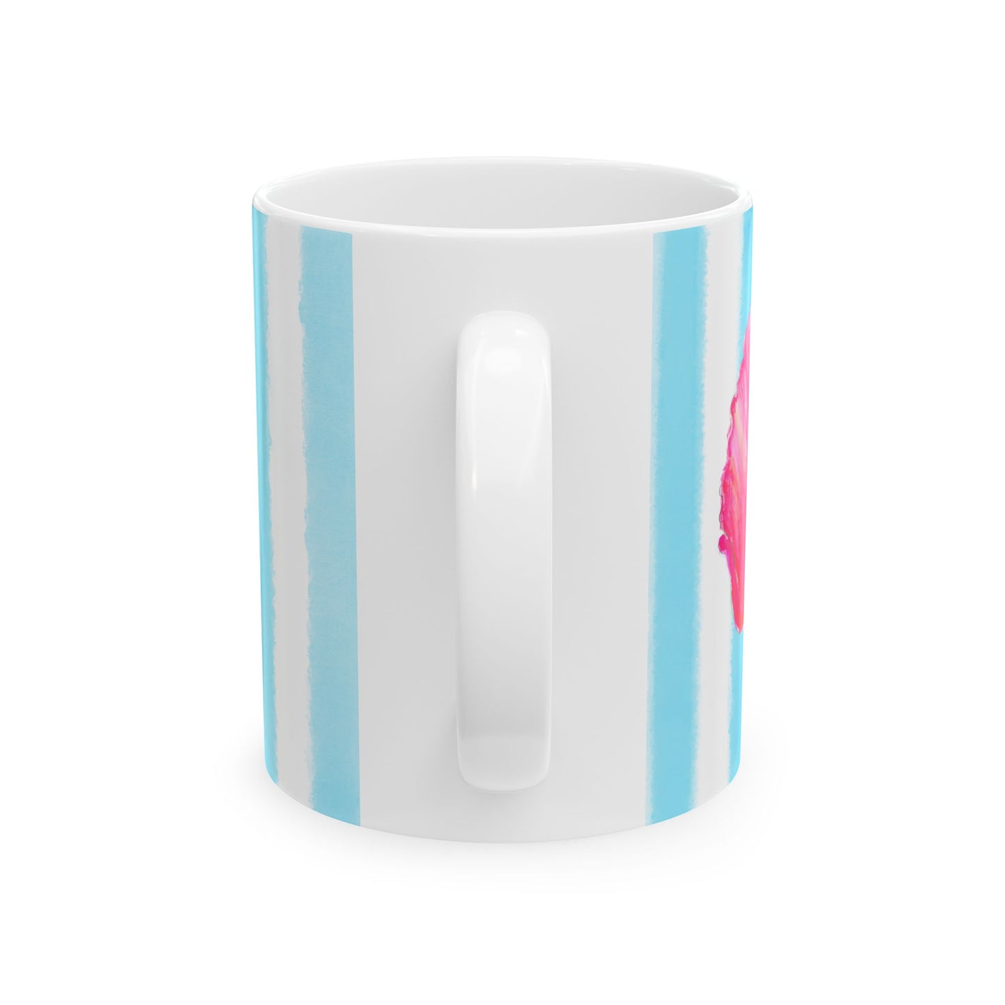 Dancing Tulips Mug Aqua Raspberry