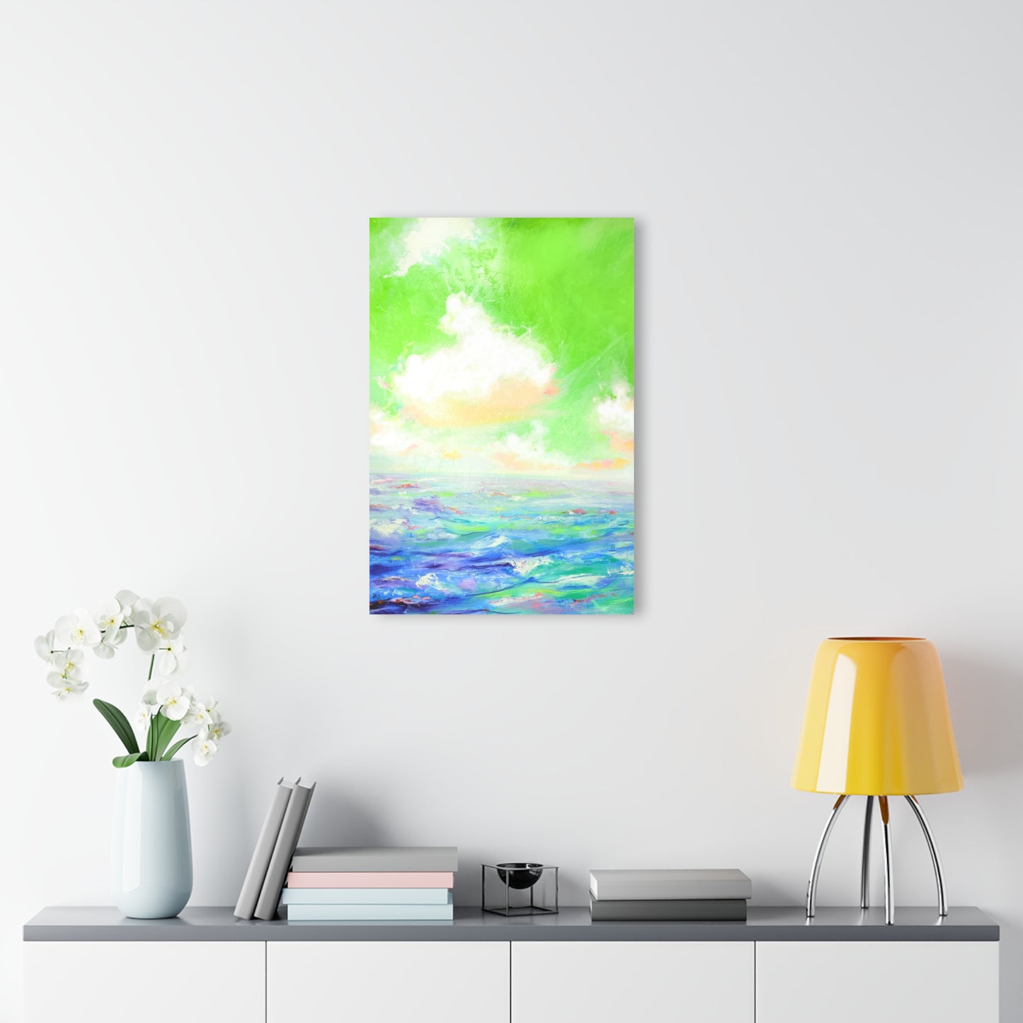 Acrylic Wall Art Ocean's Embrace Green Sky