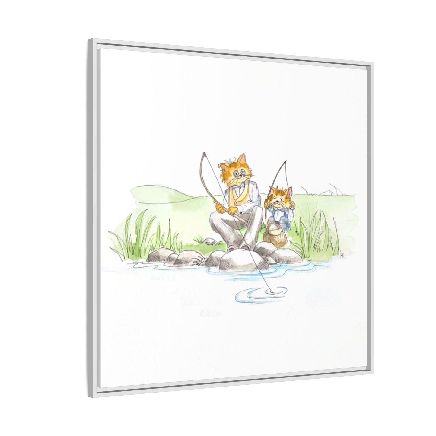 Kitty Fun Matte Canvas Framed