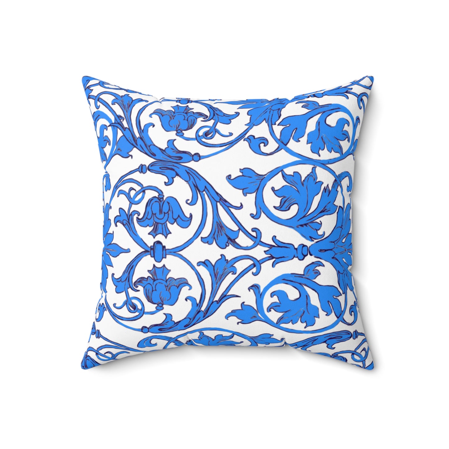 Scrollwork Polyester Square Pillow "You will seek..."