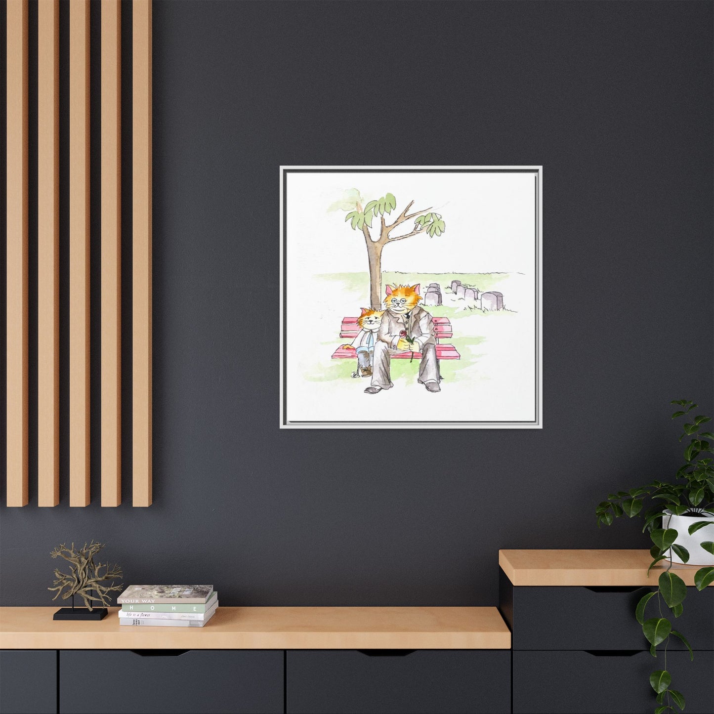 Kitty Fun Matte Canvas Framed
