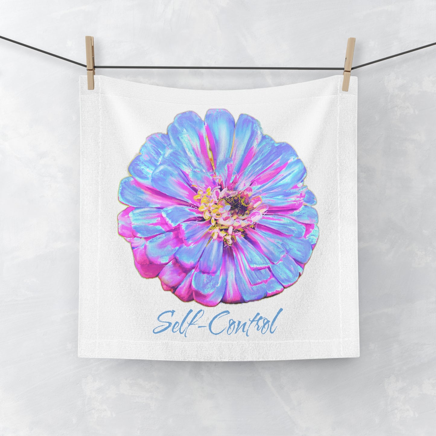Zinnia Face Towel Self-Control