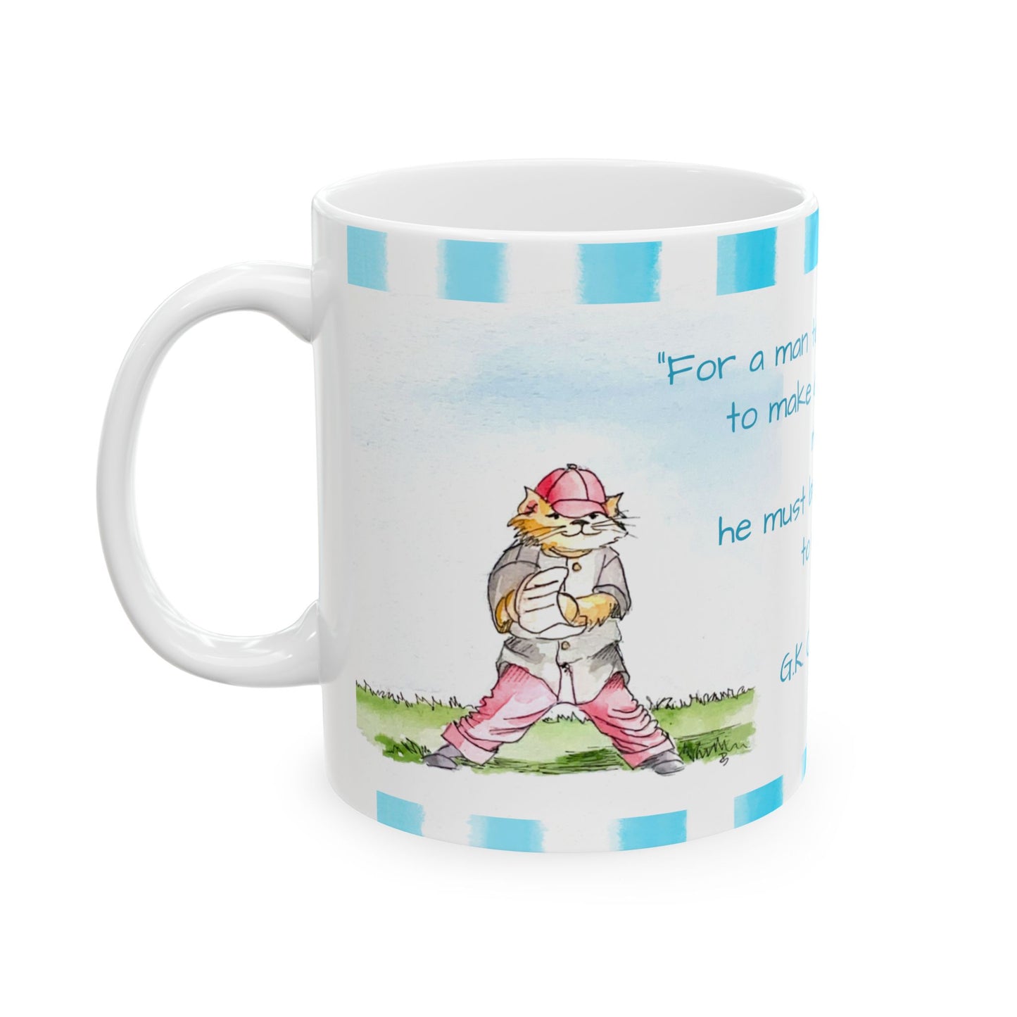 Kitty Fun Mug “For a man to be clever…”