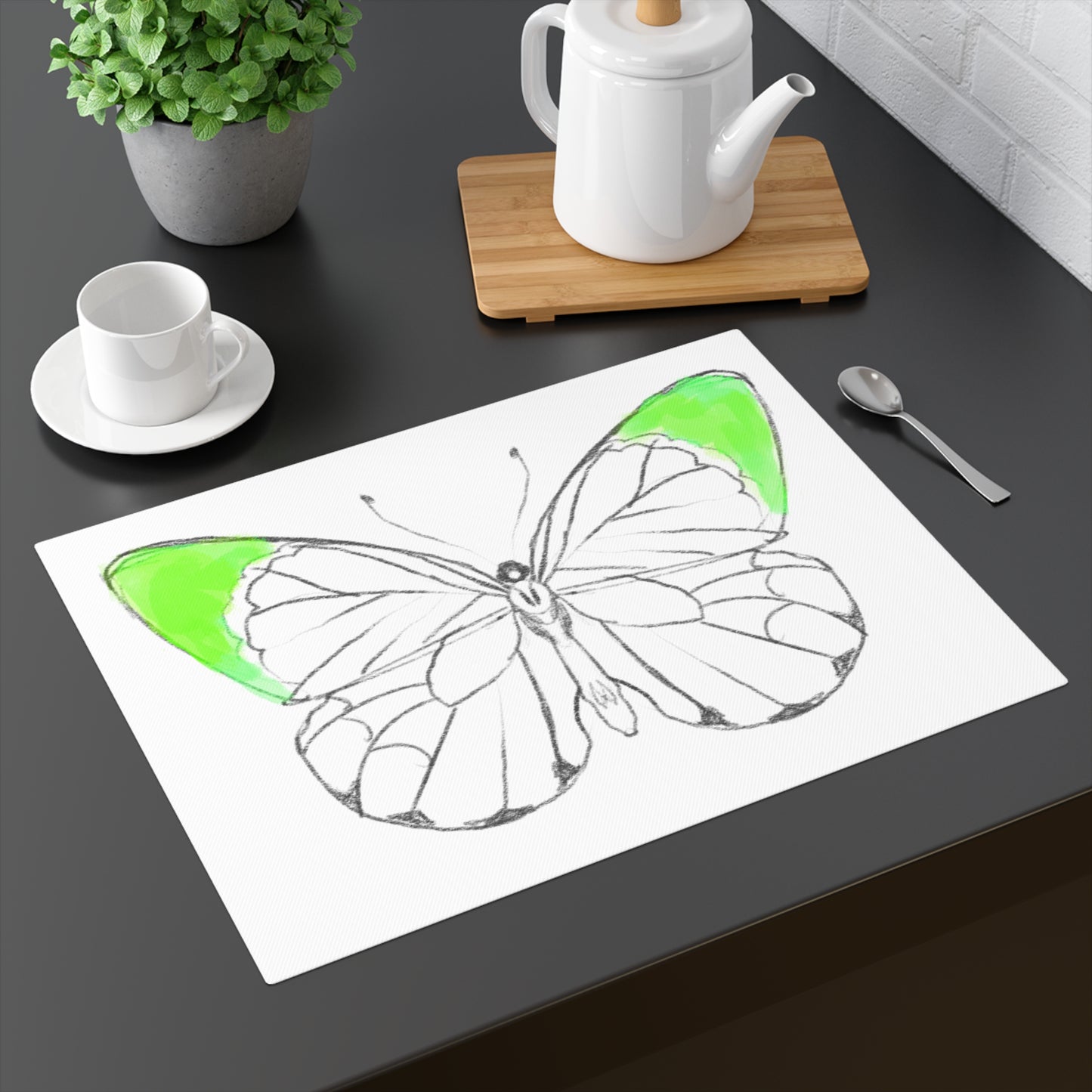 Chroma Lime Green Placemat, 1pc