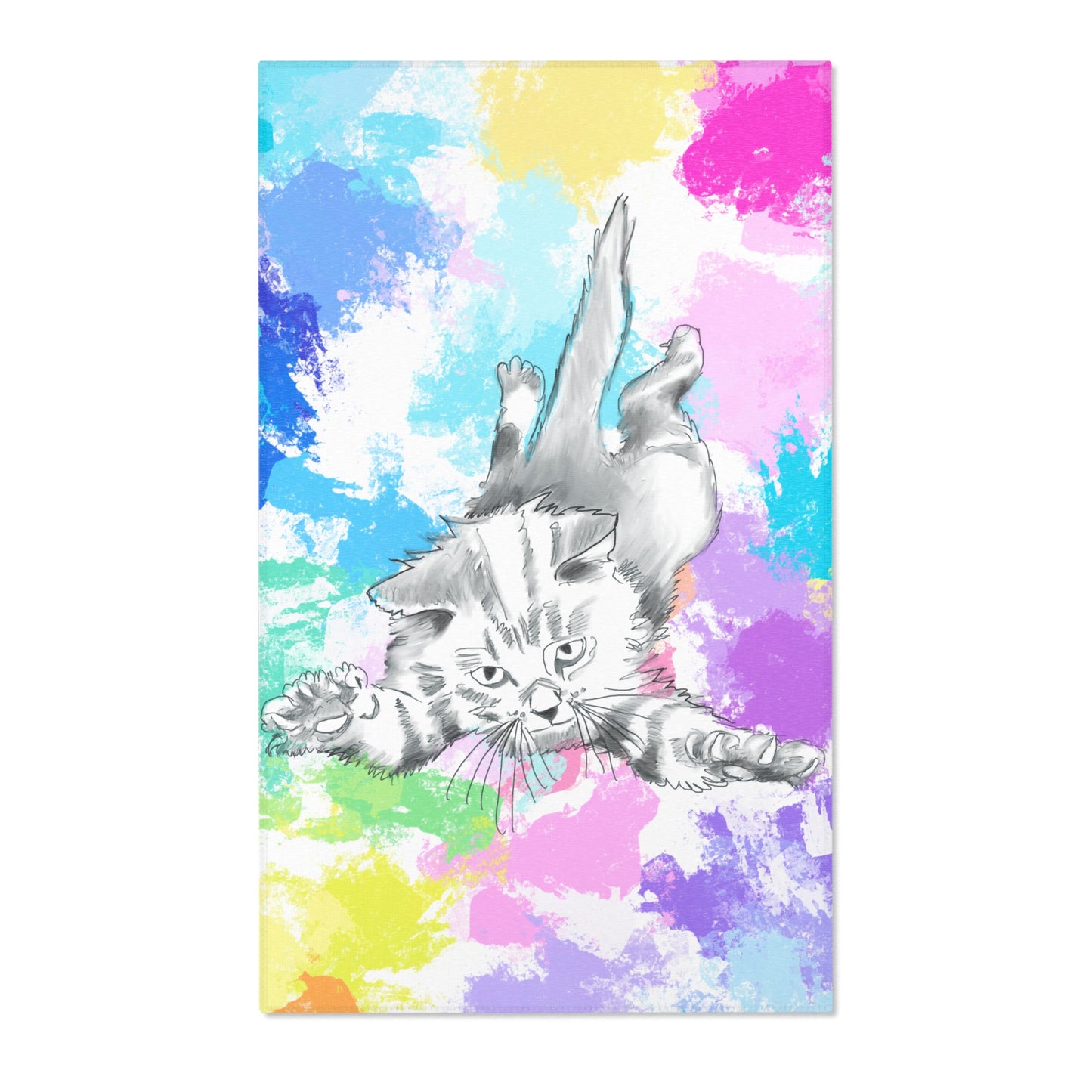 Kitty Fun Vertical Indoor Area Rugs