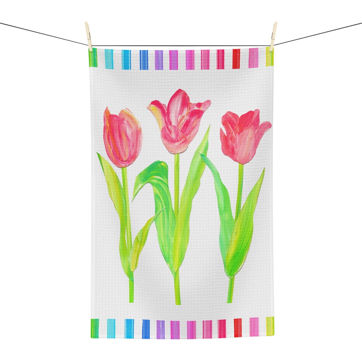 Vibrant Tulip Microfiber Tea Towel