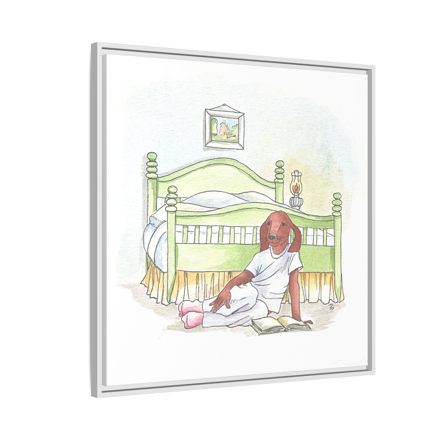 Dogi Fun Matte Canvas Framed