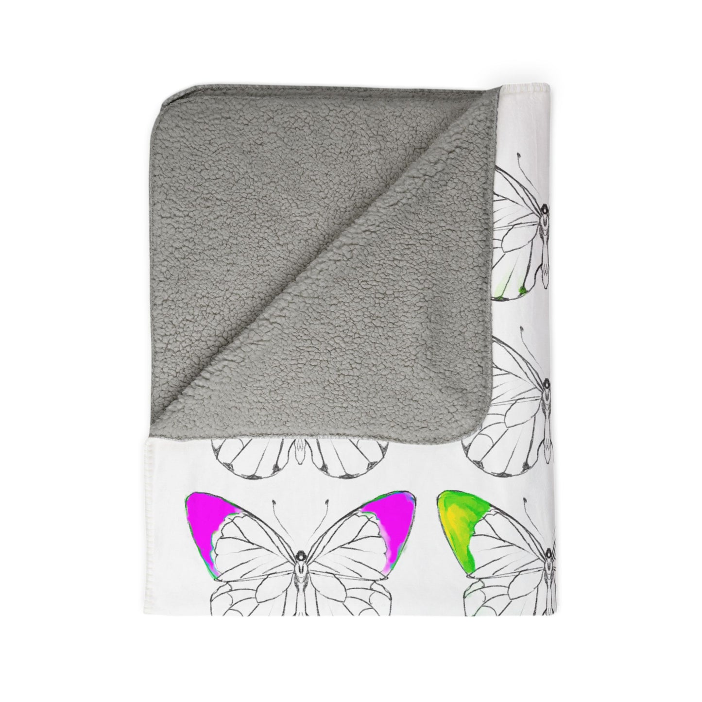 Fleece Sherpa Blanket Chromatic Flutter
