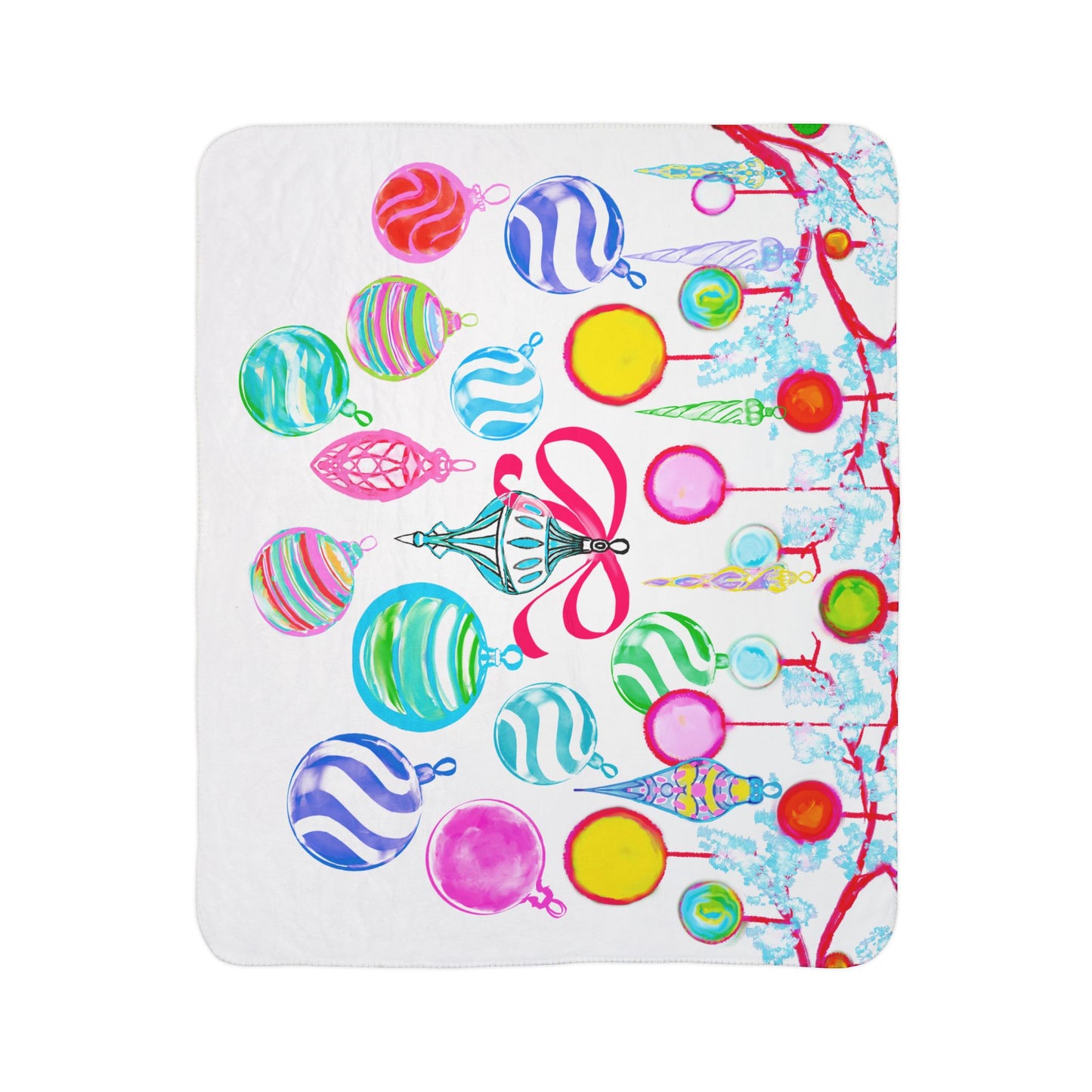 Fleece Sherpa Blanket Christmas Snuggle