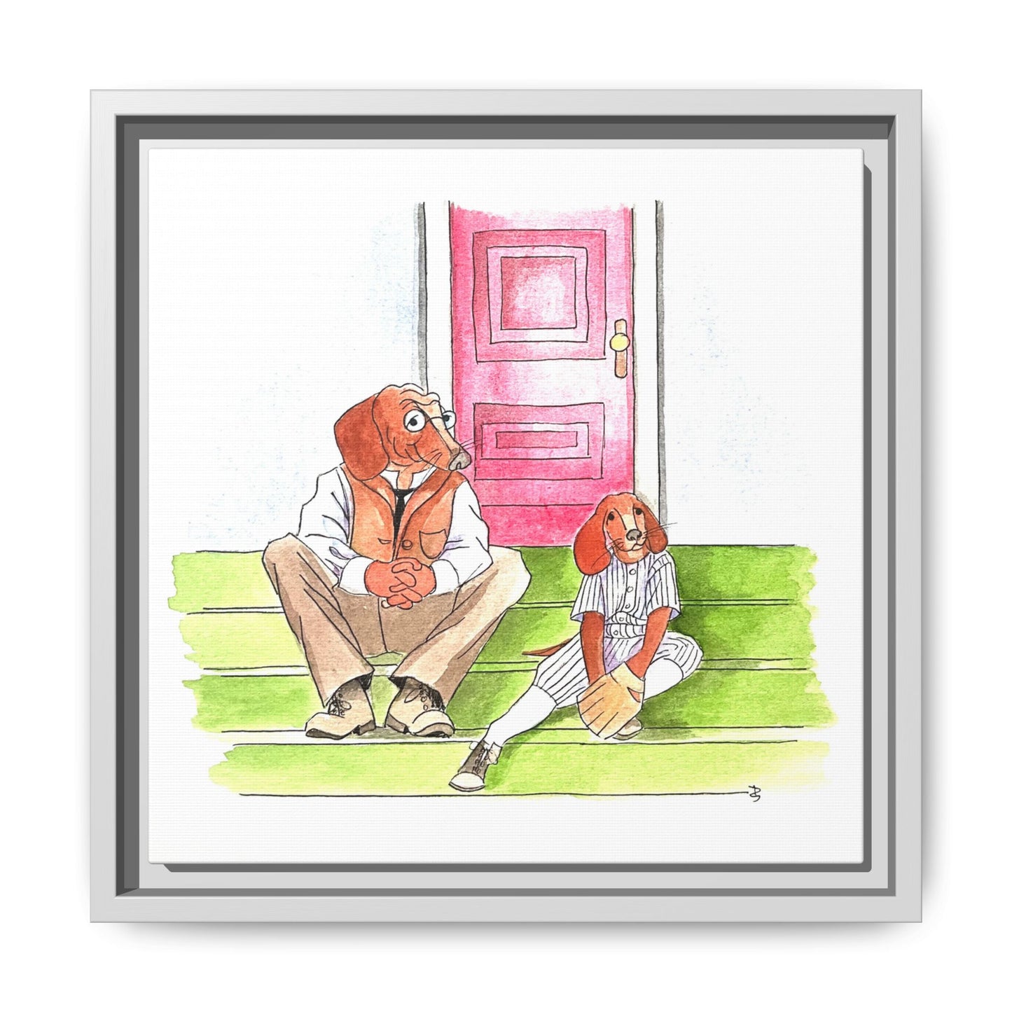Dogi Fun Matte Canvas Framed