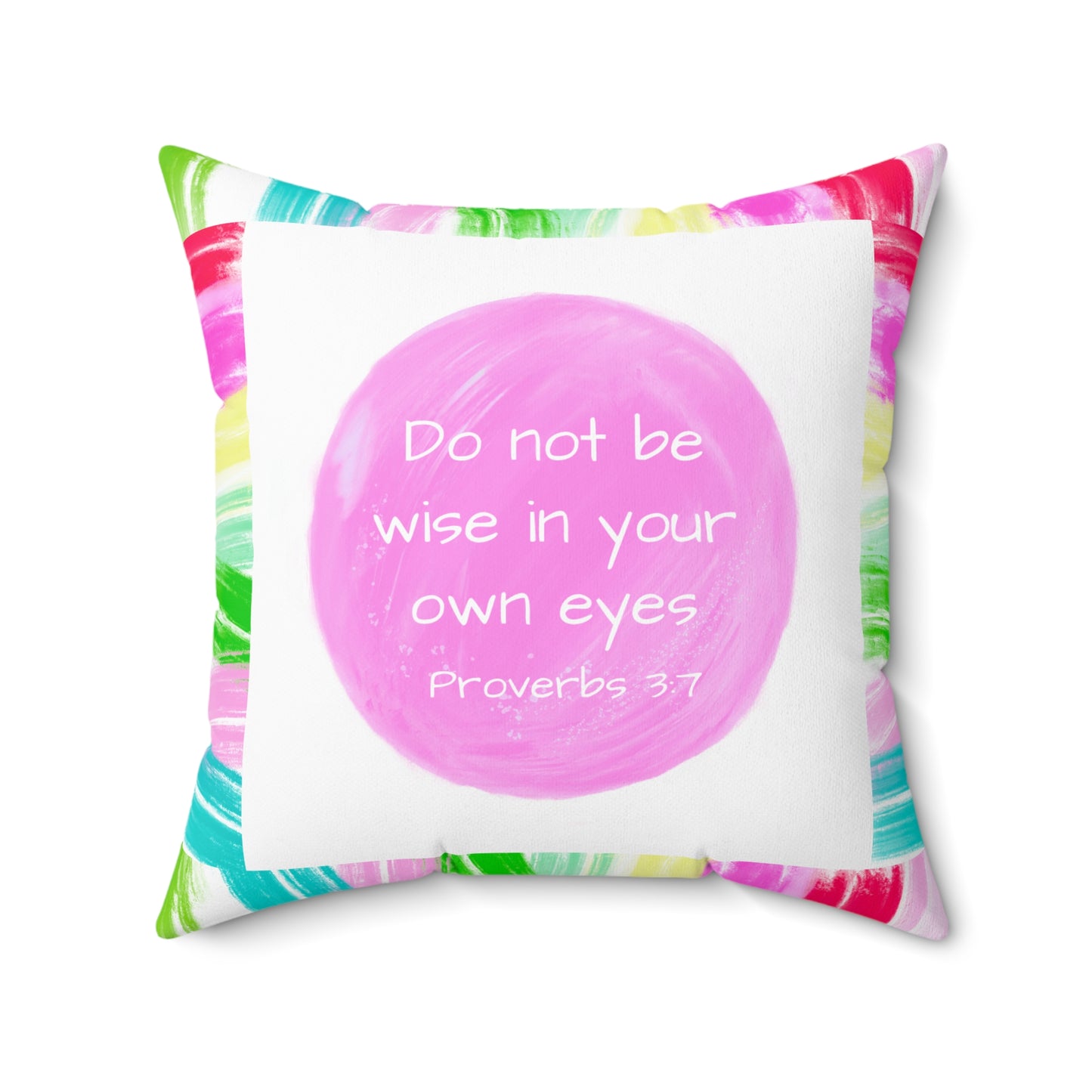 Mega Dot Polyester Square Pillow Do not be wise in your own eyes birds