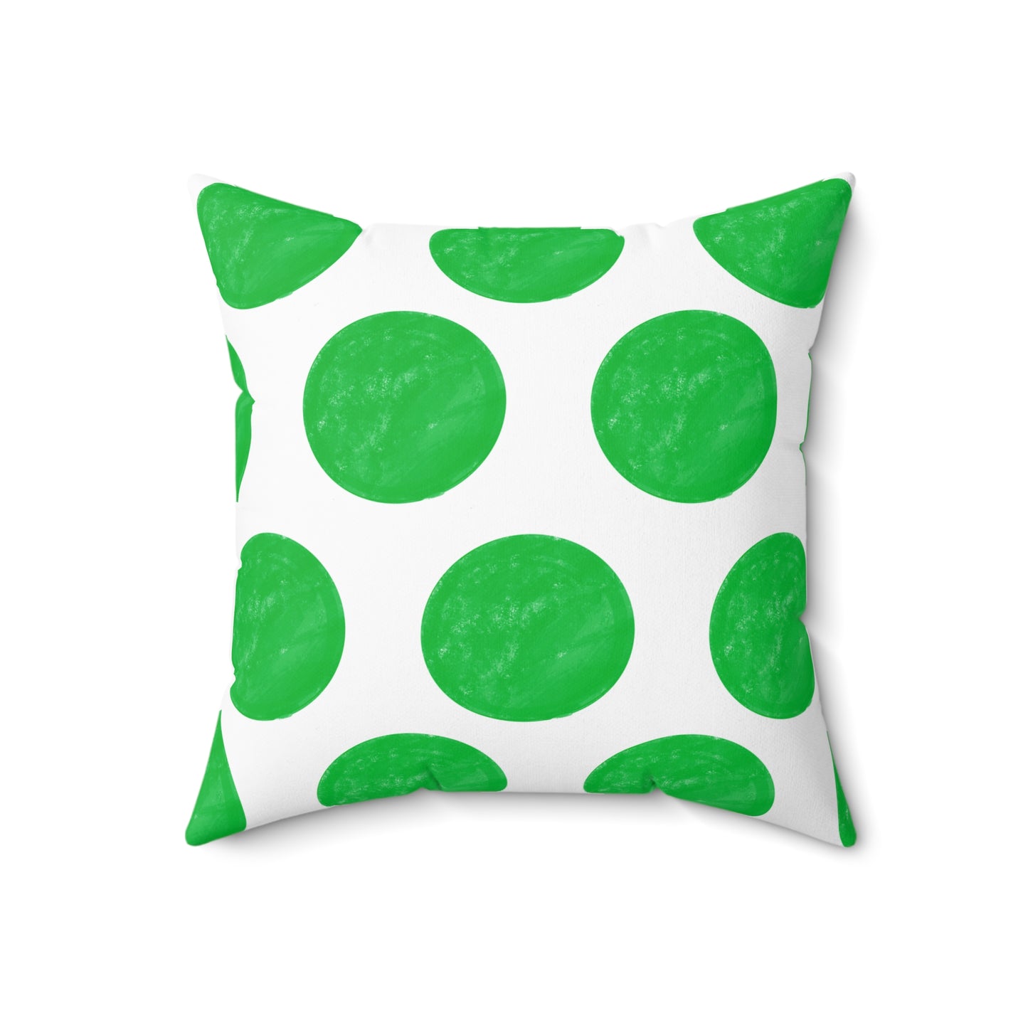 Polka Dot Palette Polyester Square Pillow green