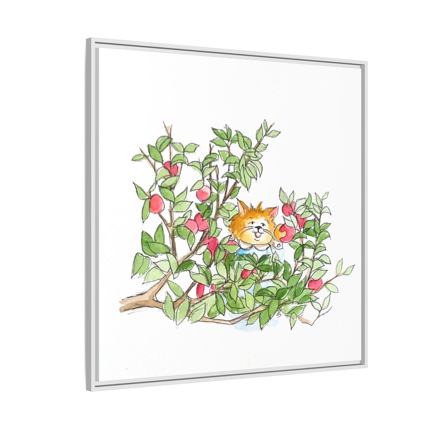 Kitty Fun Matte Canvas Framed