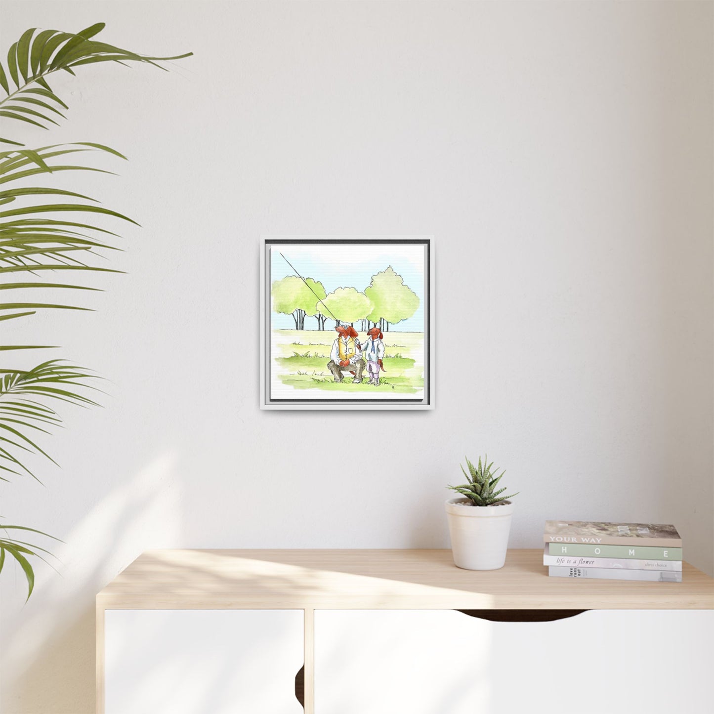 Dogi Fun Matte Canvas Framed
