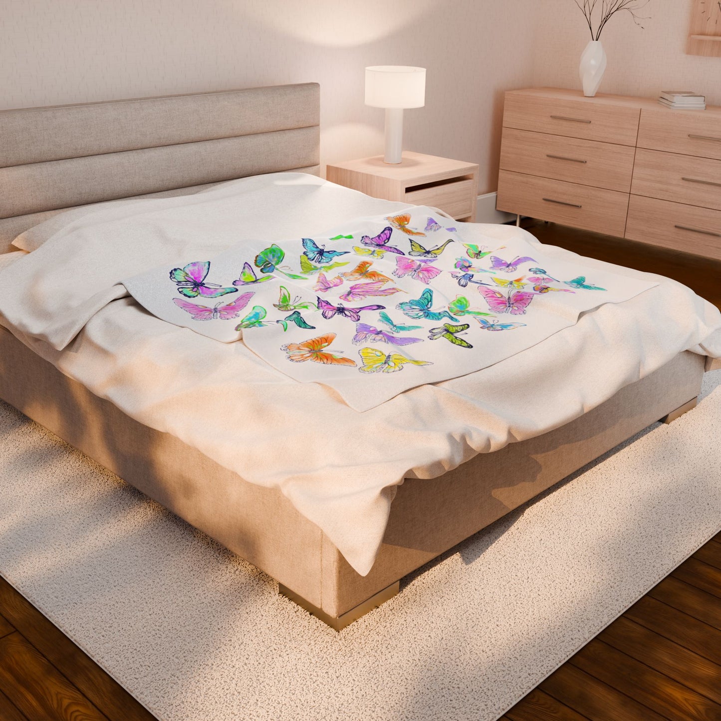 Butterfly Jive Velveteen Plush Blanket