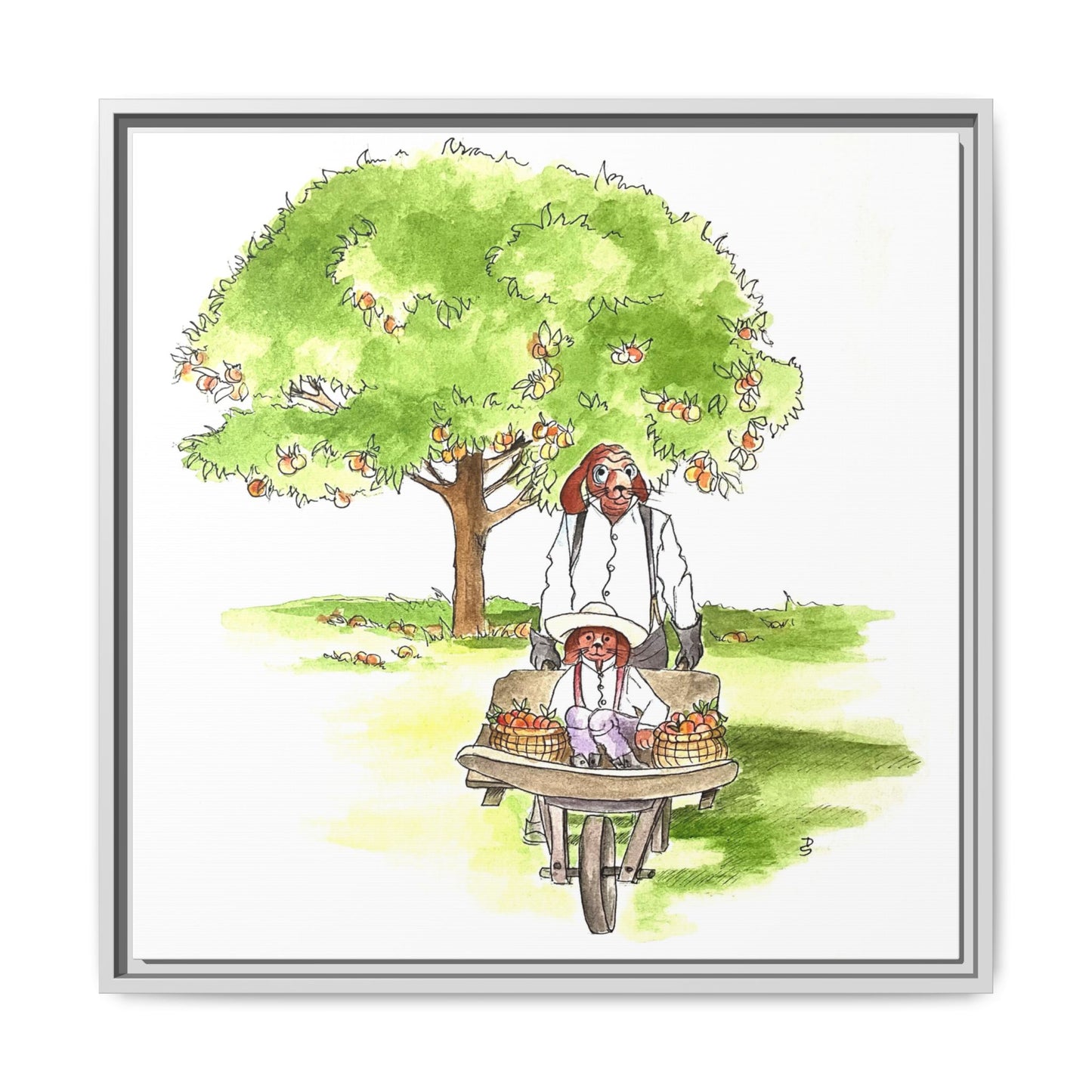 Dogi Fun Matte Canvas Framed