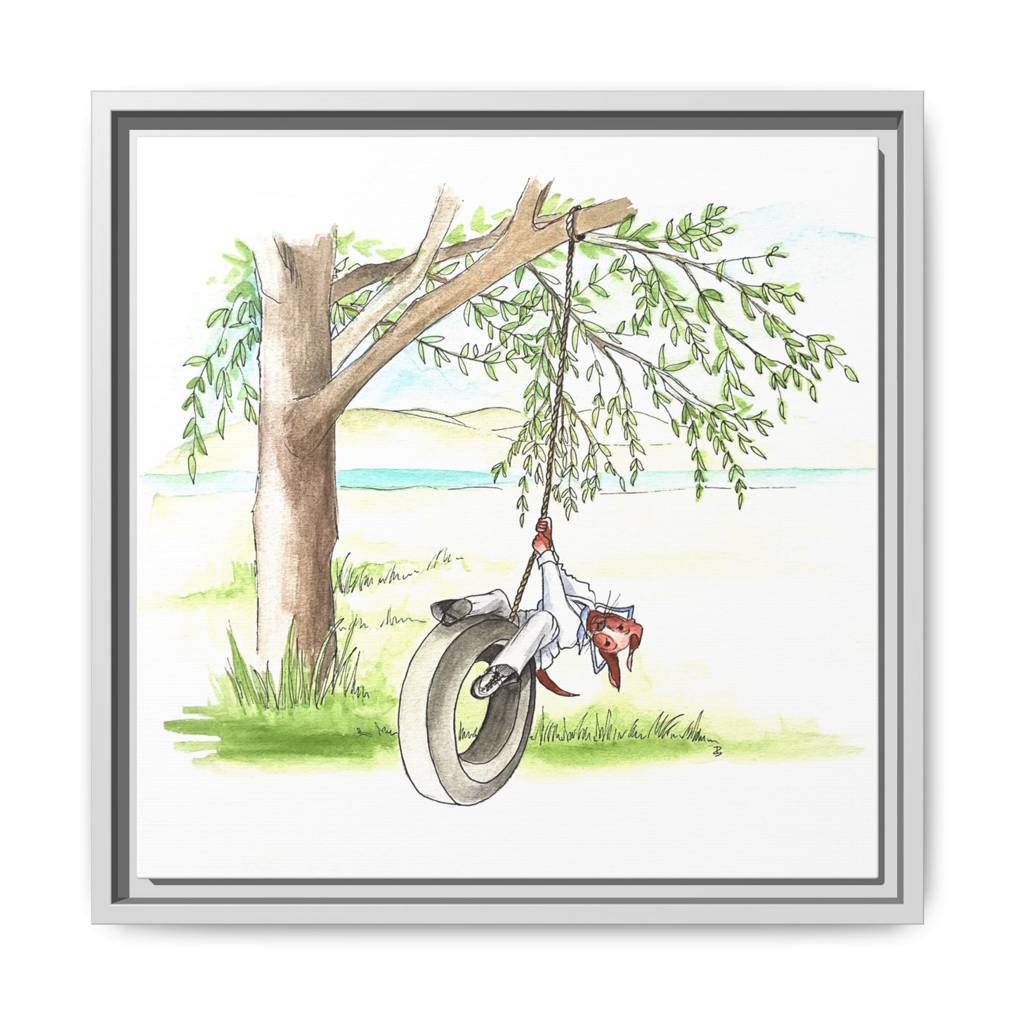 Dogi Fun Matte Canvas Framed