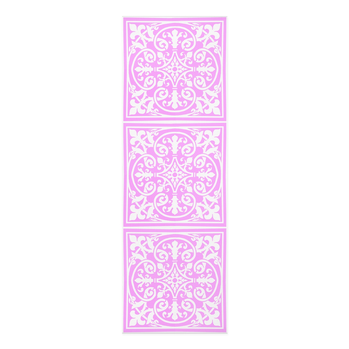 Scrollwork Exercise Mat Pink