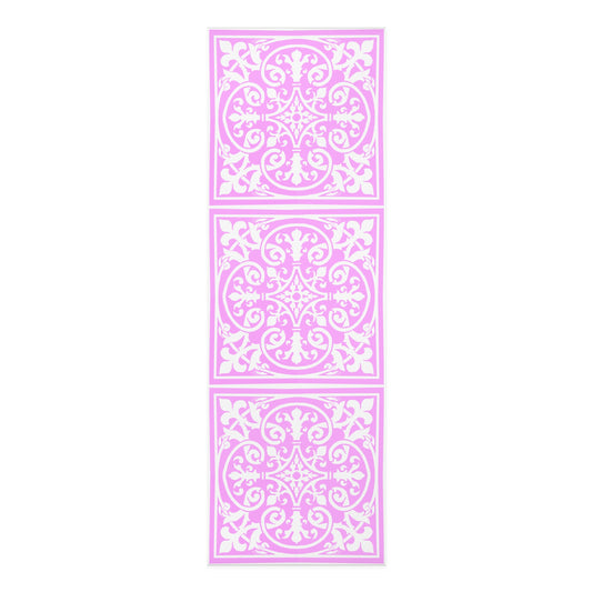 Scrollwork Exercise Mat Pink