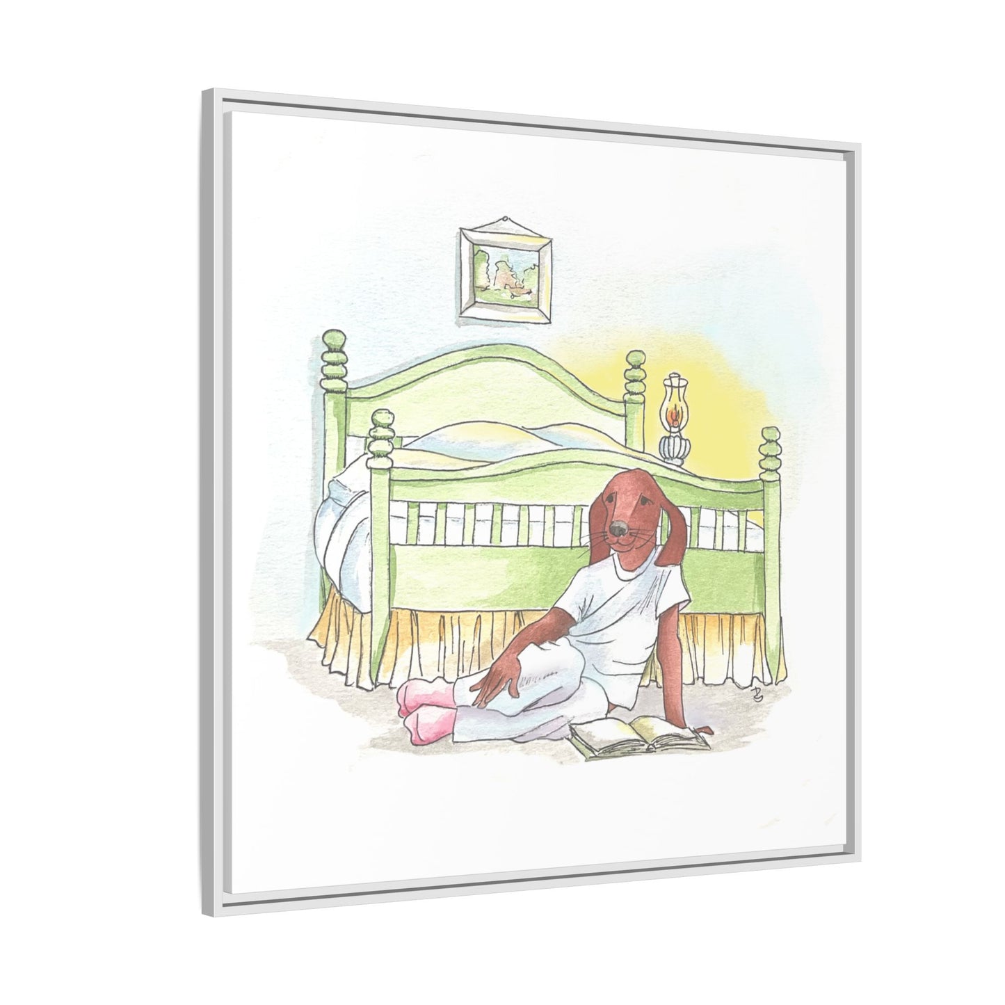 Dogi Fun Matte Canvas Framed