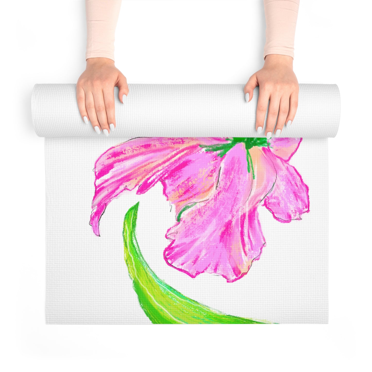 Dancing Tulips Exercise Mat "The Closet is..."