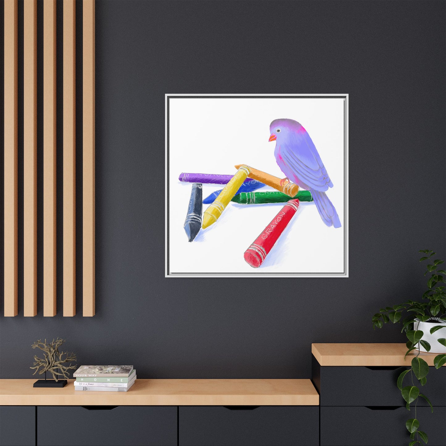 Jolly Birds Matte Canvas Framed