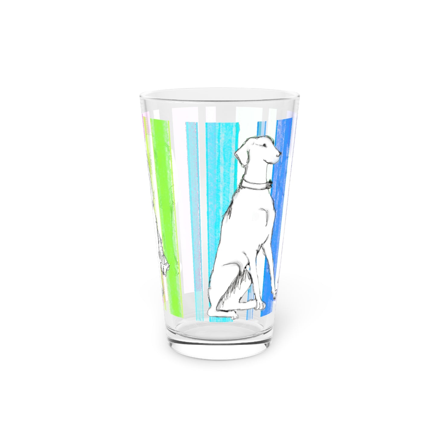 Dogi Fun Pint Glass, 16 oz Parade of Dogs
