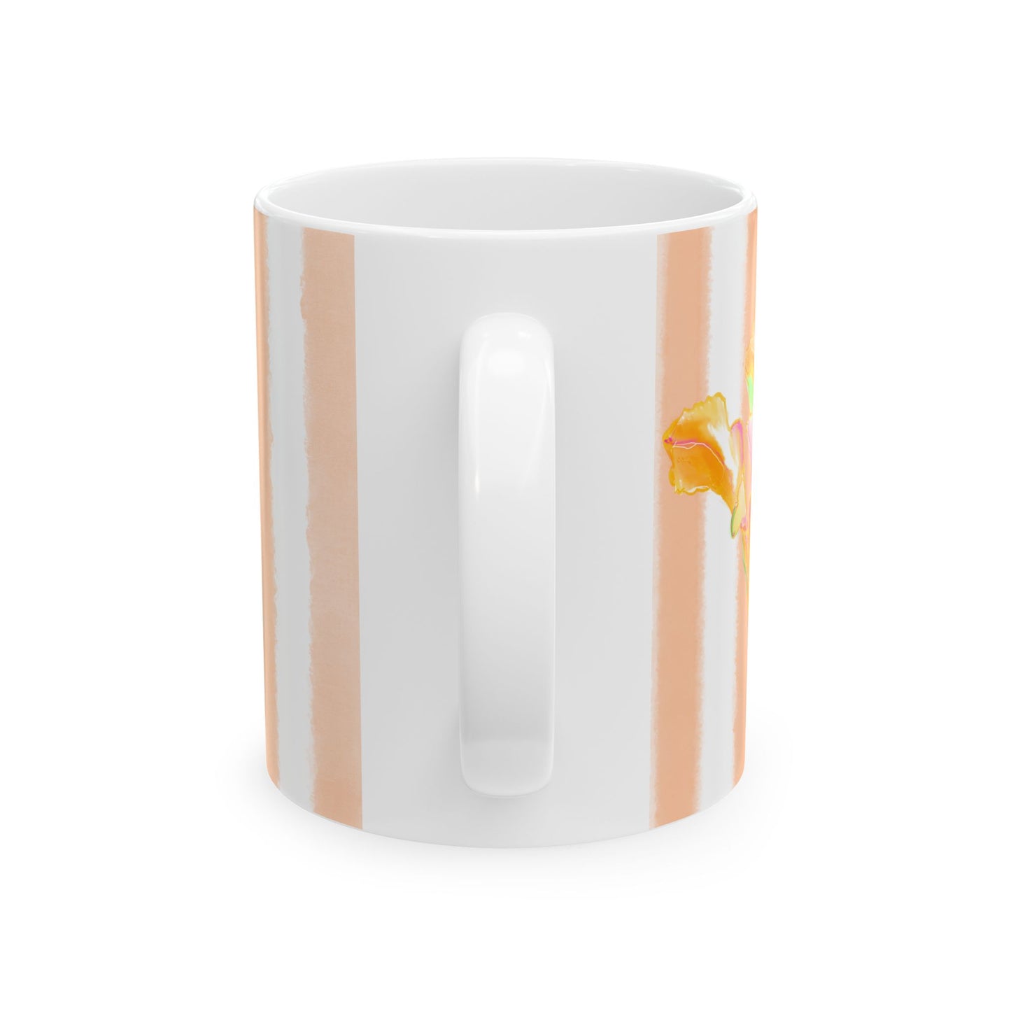 Dancing Tulips Mug Peach Orange